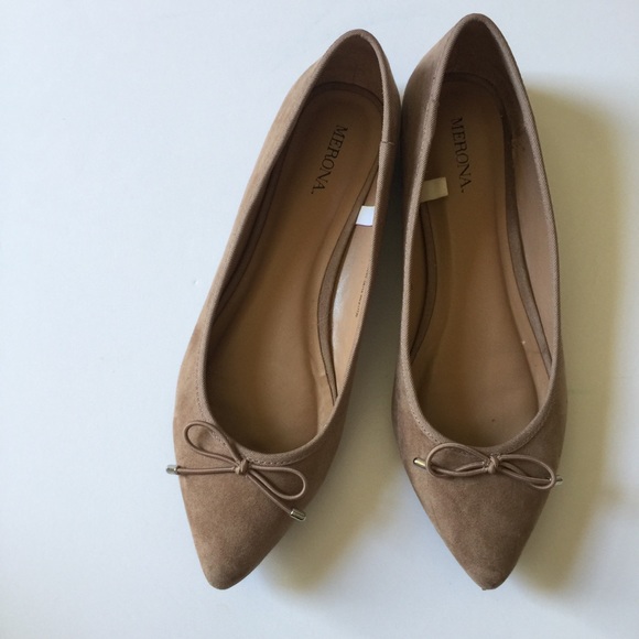 Merona Shoes - 🚨FINAL Sale MERONA Pointed Tow Tan Ballet Flats